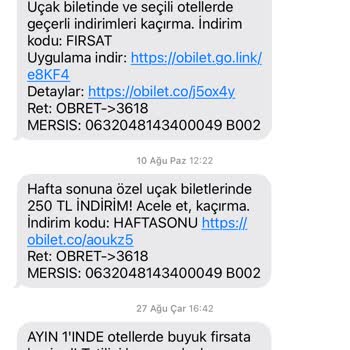 İzinsiz Reklam Mesajları Ve Yetersiz Müşteri Desteği