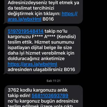 Aras Kargo Ulukent Şubesi Kargomu Adresime Teslim Etmiyor Ve Bilgilendirme Yapmıyor