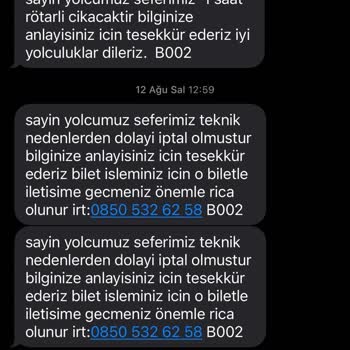 Sefer İptali Sonrası Ücret İadesi Yapılmıyor Ve Bilgilendirme Eksikliği