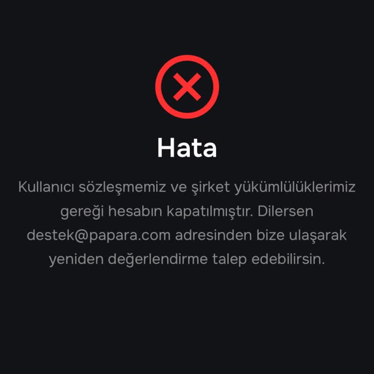 Papara Hesabım Kapatıldı, Bakiyem İade Edilmiyor Ve Açıklama Yapılmıyor
