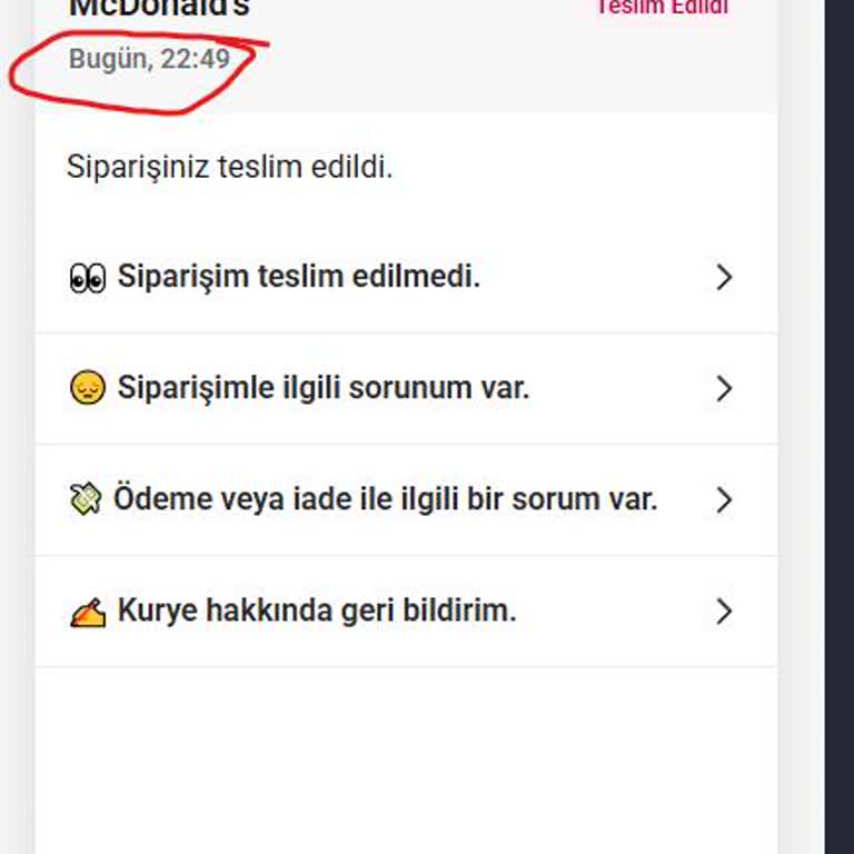 Siparişim 1 Saatten Fazla Gecikti Soğuk Ve Bayat Geldi