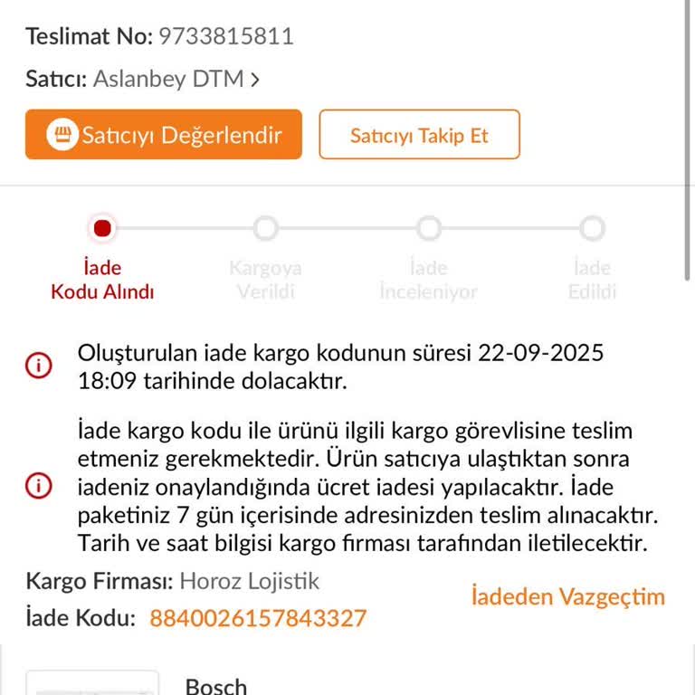 Horoz Lojistik Ürün Teslimatı Gecikti, İade Sürecim Aksadı