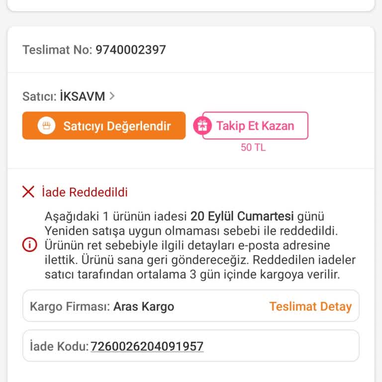 Kullanılan Ürün Gerekçesiyle Süpürge İadem Reddedildi