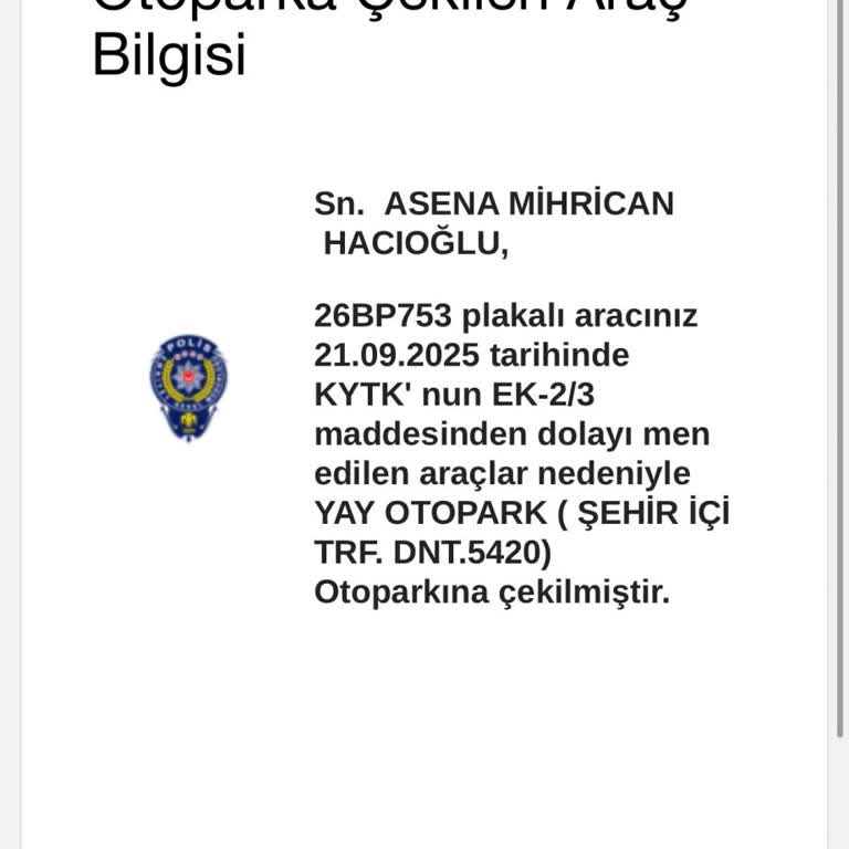 Martı Tag Yüzünden Haksız Araç Bağlanması Mağduriyeti