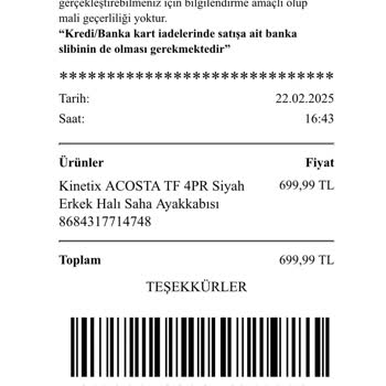 Kısa Sürede Açılan Kinetix Halı Saha Ayakkabısı Hayal Kırıklığı