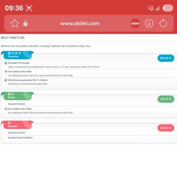 Obilet Uygulamasında Yanıltıcı Paket Seçimi Ve İade Mağduriyeti