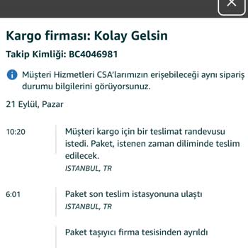 Kargo Teslimatı Yapılmadan Teslim Edildi Olarak İşaretlendi