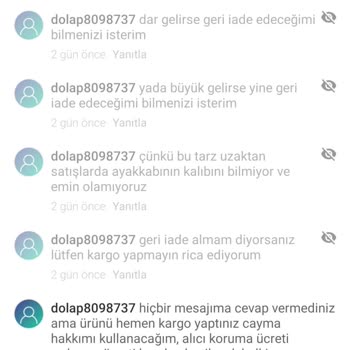 Dolap Uygulamasında İade Ve İletişim Mağduriyeti Yaşadım
