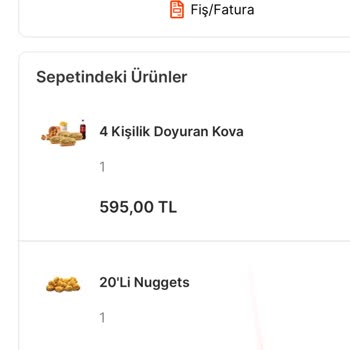 Popeyes Siparişimde Eksik Ve Hiç Teslim Edilmeyen Ürünler, Yetersiz Çözüm