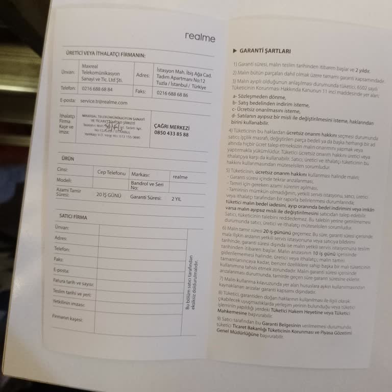 Yeni Kullanılan Realme C25y Model Telefonda Şarj Sorunu Ve Değişim Talebi