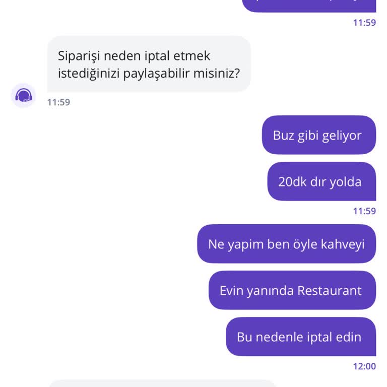 GetirYemek Siparişim Geç Geldi Soğuk Teslim Edildi Ücret İadesi Yapılmadı