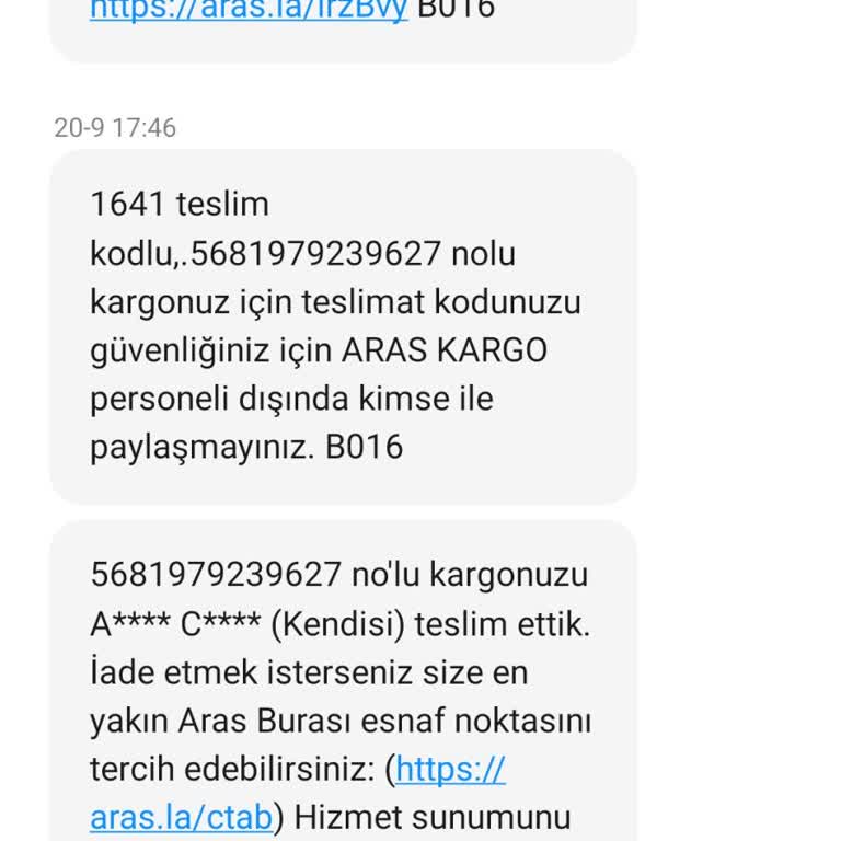 Teslimat Bilgilendirmesi Ve Güven Sorunu Nedeniyle Mağduriyet