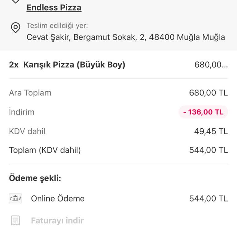 Eksik Ve Dağılmış Pizza, Ücret İadesi Yapılmadı!
