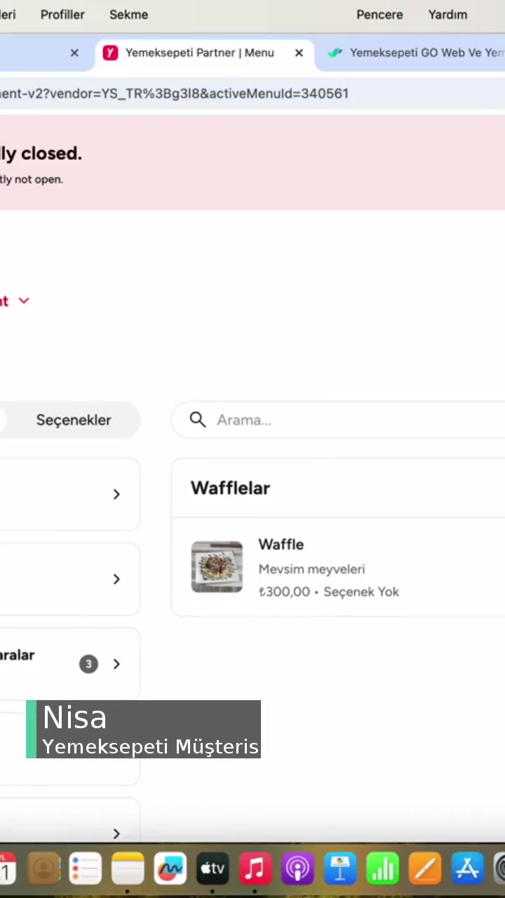Yemeksepeti Teknik Hata Alıyorum İlgilenmiyorlar Düzeltmiyorlar videonun kapak resmi