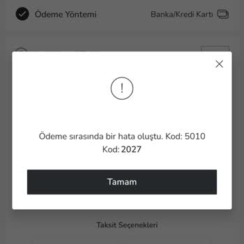 LCW Online Alışverişte Ödeme Hatası Nedeniyle Siparişimi Tamamlayamıyorum
