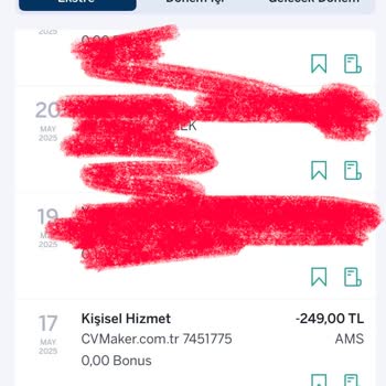 Bilgim Dışında CV Maker'dan Düzenli Para Çekildi, İade Alamıyorum