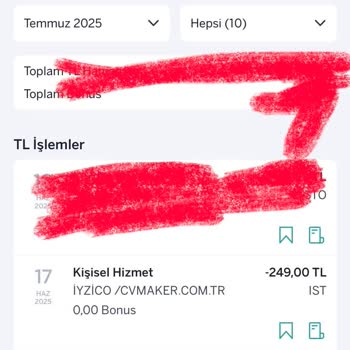 Bilgim Dışında CV Maker'dan Düzenli Para Çekildi, İade Alamıyorum