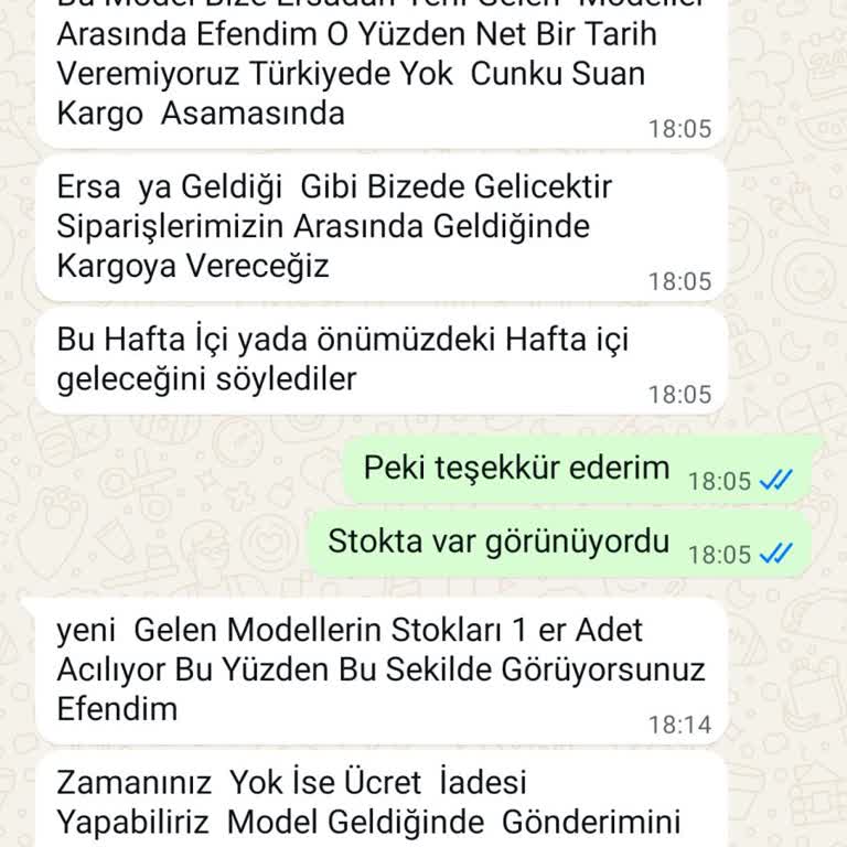Siparişin Kargoya Verilmemesi Ve Stok Bilgilendirmesi Sorunu