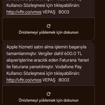 Apple Mobil Üzerinden Onaysız Alışveriş Ve Fatura Yansıtılması
