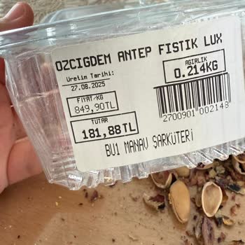 Bu1 Gross Market Aldığım Antep Fıstığı Paketi Tamamen Kurtlu Ve Tüketilemez Çıktı