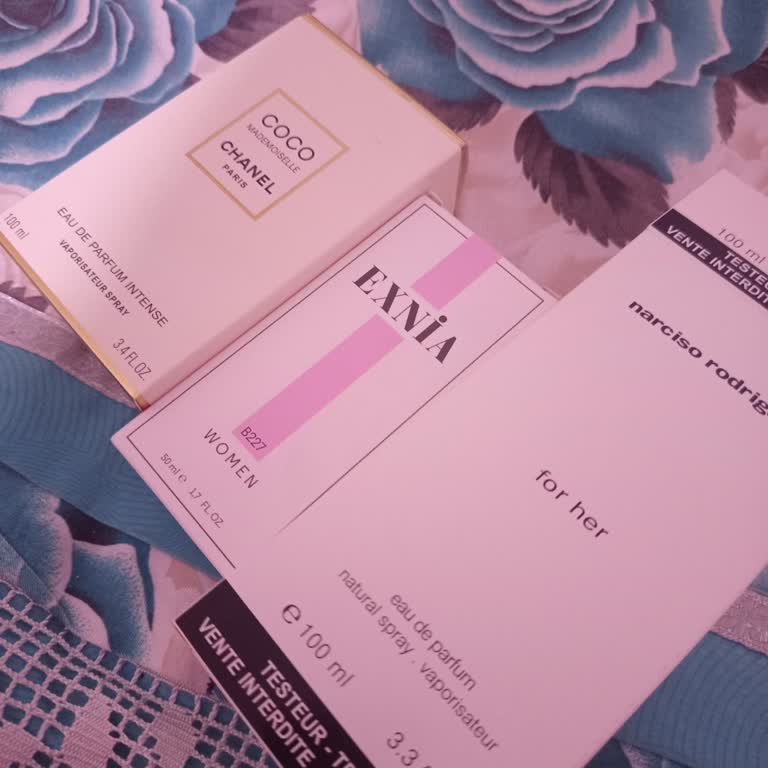 Fake Narciso Rodriguez, Chanel Coco Mademoiselle and Exnia Perfumes