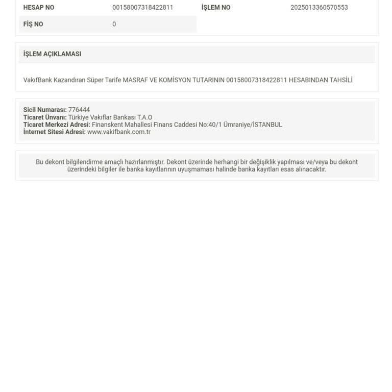 VakıfBank Kazandıran Tarife Adı Altında 3402 TL Kesinti Ve İade Sorunu