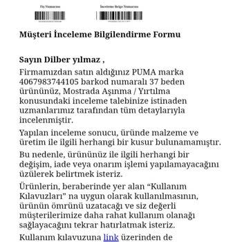 Kısa Sürede Yıpranan Ayakkabı Ve Olumsuz Müşteri Hizmeti