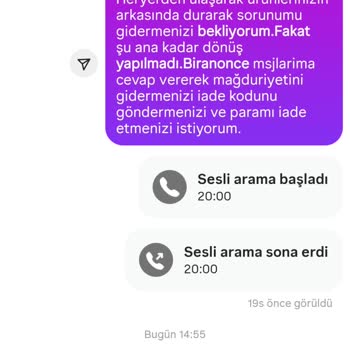 İade Talebime Ve Ödememe Rağmen Firmadan Hiçbir Şekilde Geri Dönüş Alamadım
