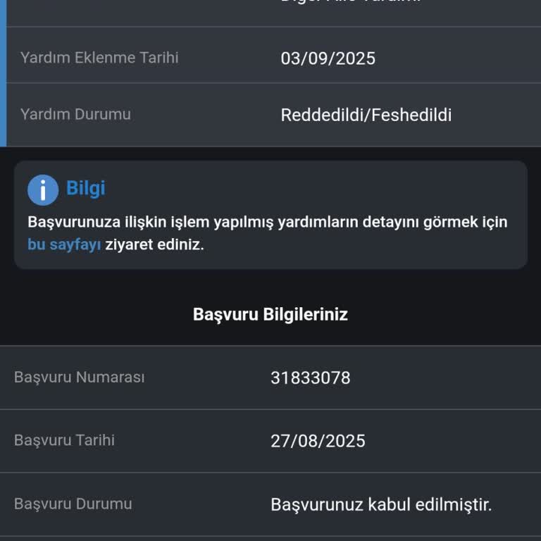 Aile Destek Yardımı Başvurum Önce Kabul Edildi Sonra Aniden Reddedildi