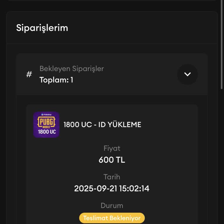 Satın Aldığım UC Hesabıma Aktarılmadı, Destek Ekibine Ulaşamıyorum