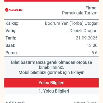 Obilet Ve Pamukkale Arasında Yaşanan Sorumluluk Karmaşasıyla Mağdur Oldum