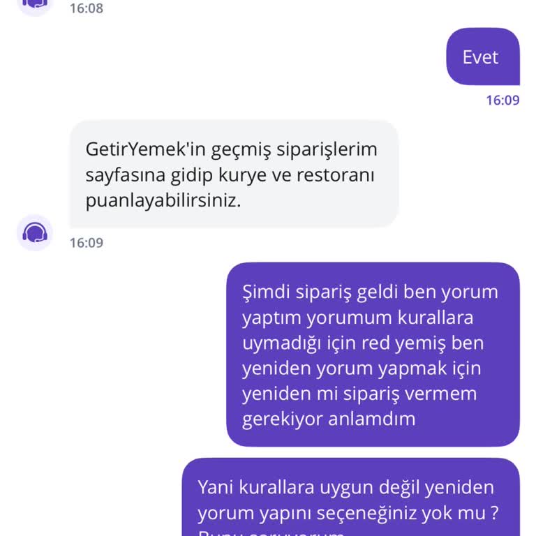 Kuru Ve Eksik Gelen Siparişe Yorum Yapamama Sorunu