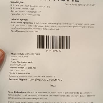 Arızalı Mikser Ve Uzayan Servis Süreci Müşteri Mağduriyetine Yol Açtı