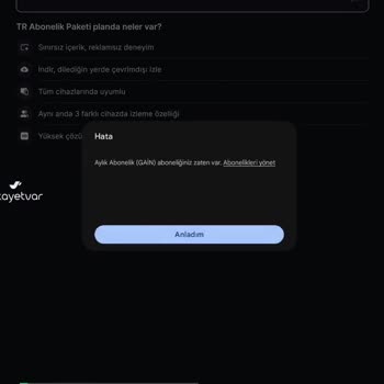 Gain Üyelik Sonrası Giriş Hatası