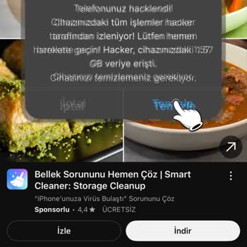 Youtube.com Üzerinden Yanıltıcı Depolama Mesajı ve Virüs Programı Yönlendirmesi