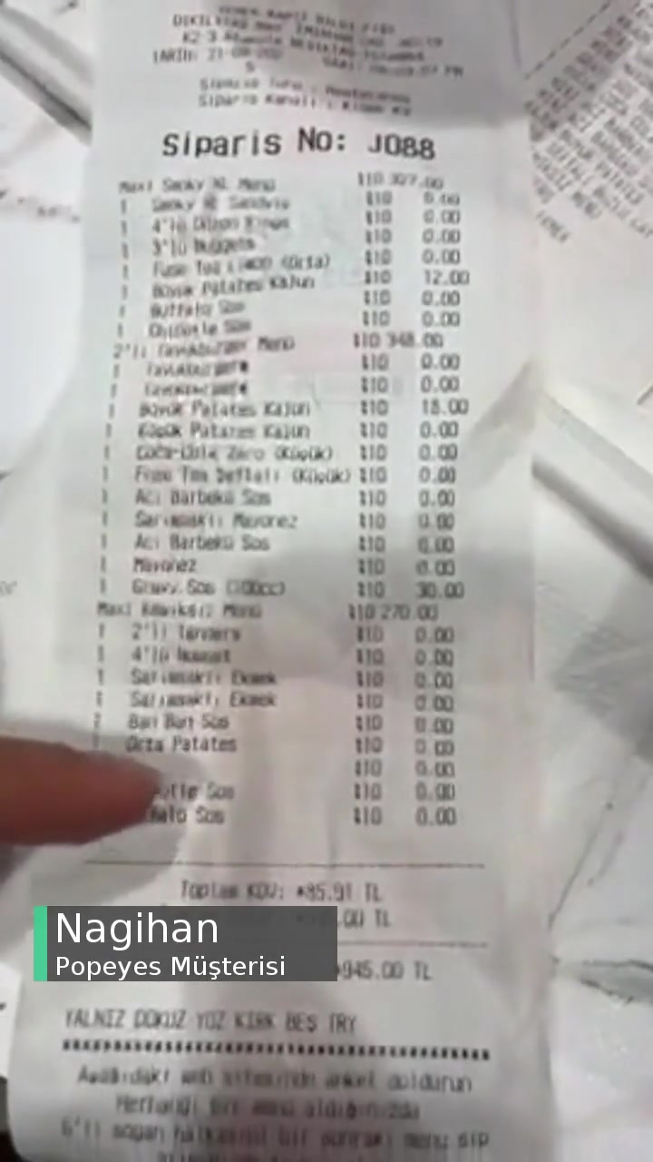 Popeyes Porsiyon Küçüklüğü Ve Parmak Kadar Tavukla Burger! videonun kapak resmi