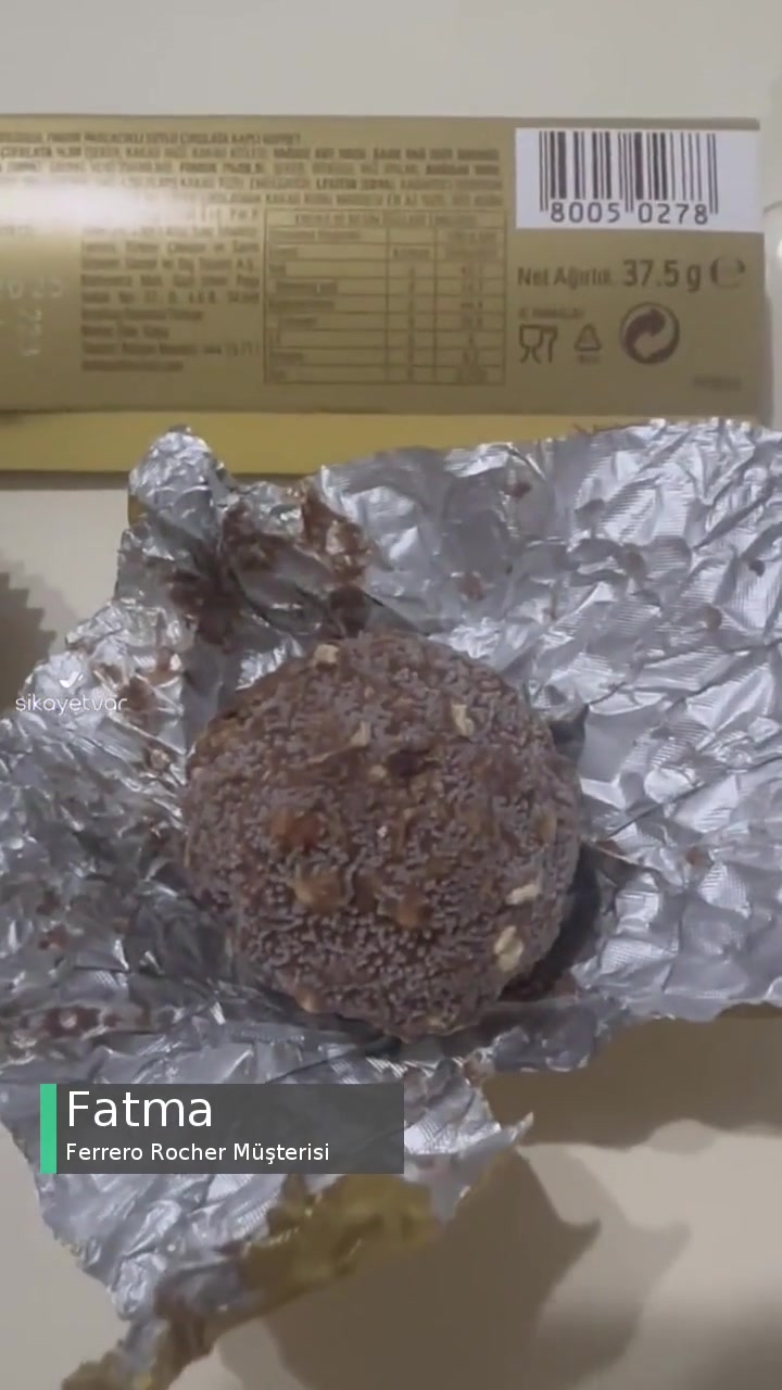 Ferrero Rocher Çikolata Küflü Çıktı videonun kapak resmi