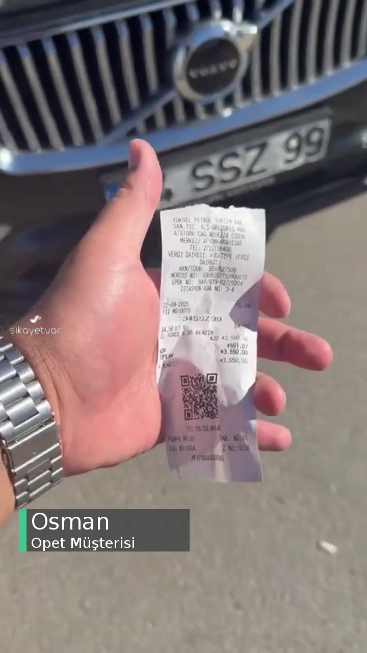 Afyon'da Opet Bayisi Olan Yüksel Petrolün Aracıma Yanlış Yakıt Koyması videonun kapak resmi