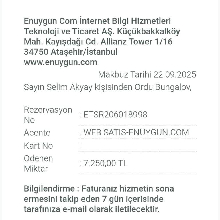 Otel Rezervasyonumun İptali Ve Ücret İadesi Yapılmıyor