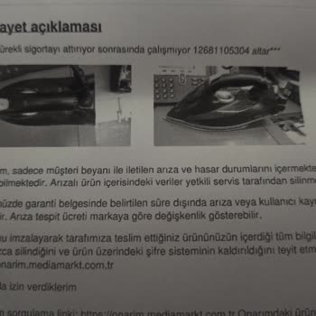 Philips Ütüde Sürekli Arıza Ve Yetersiz Çözüm: Mağduriyetimin Giderilmesini İstiyorum