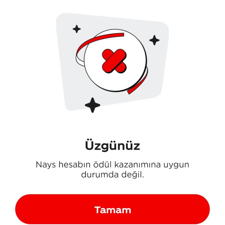 Nays Ödülünü Kazanmama Rağmen Hesabım Uygun Değil Hatası Alıyorum