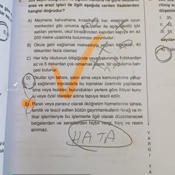 Yargı Yayınevi Hatalı Soru - Cevaplar