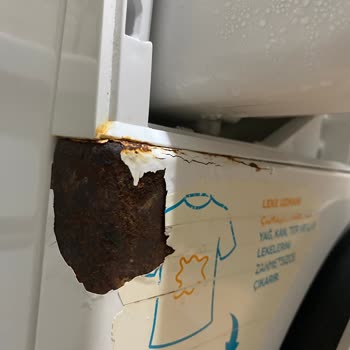 Çamaşır Makinesinde Deterjan Gözünde Paslanma Sorunu Ve Parça Değişimi Talebi