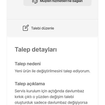 Kırık Davlumbaz Değişimi Sürecinde Yaşanan Gecikme Ve İletişim Sorunları Nedeniyle Mağduriyet