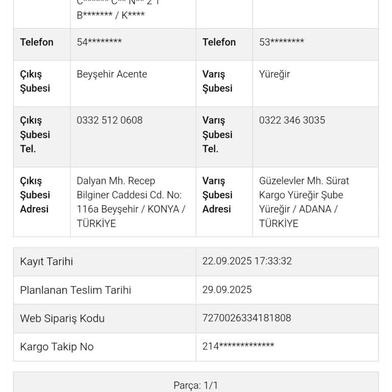 Kargo Teslim Şubesinin Uzaklığı Nedeniyle Paketimin Başka Şubeye Yönlendirilmesi Talebi