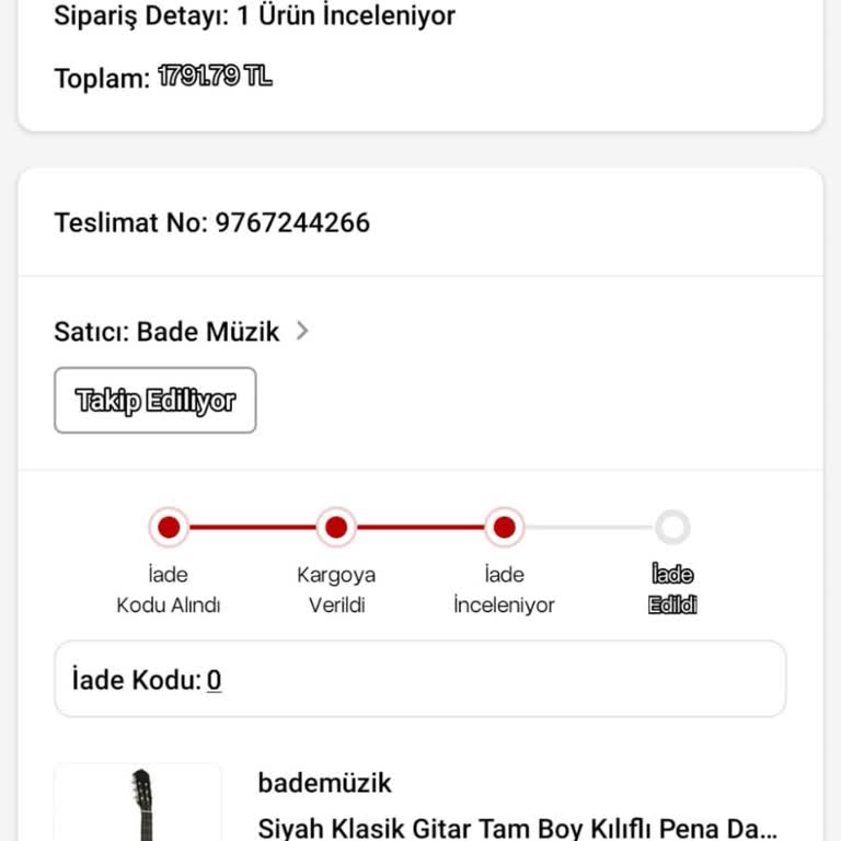 Hatalı Kargo İşlemi Ve Yetersiz Destek Nedeniyle Ücret İadesi Sorunu