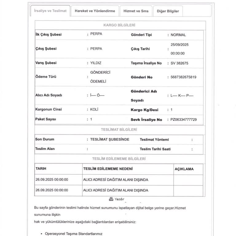 Kargom Teslim Edilmedi Müşteri Hizmetleri Yanıtsız Kaldı