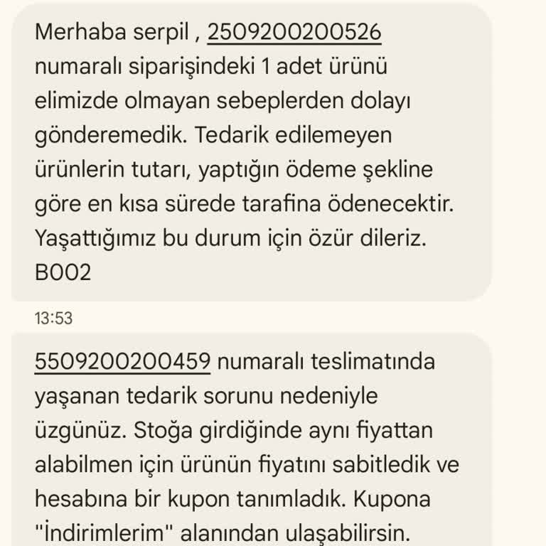 Stokta Olmayan Ürünün Satışı Ve İade Sorunu Yaşadım
