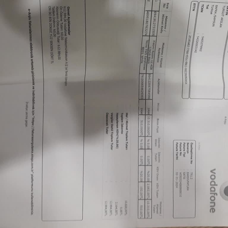 Vodafone’dan Alınan Telefonun IMEI Sorunu Ve Mağduriyet Yaşanması