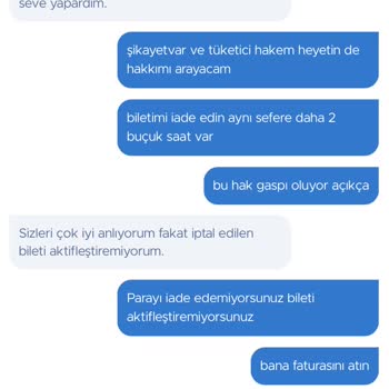 Yanlışlıkla İptal Edilen Bilette İade Yapılmadı, Mağdur Edildim